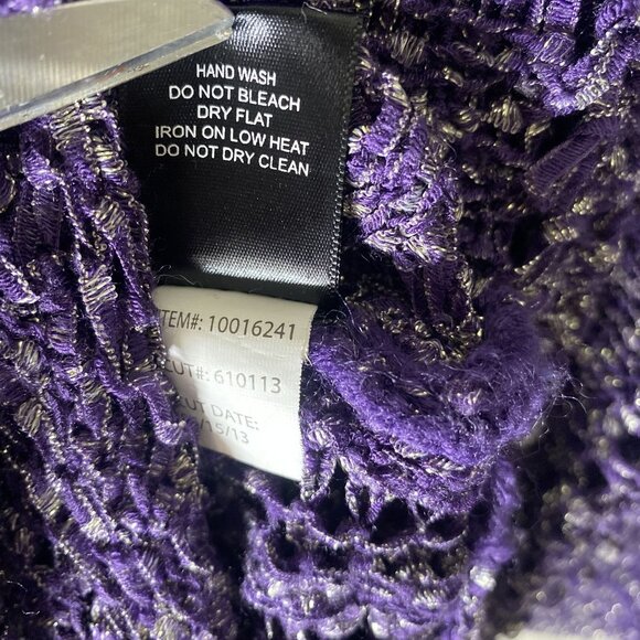 Torrid Purple Sweater Womens Plus Size Size 2 Purple Open Knit Topper - Picture 7 of 12